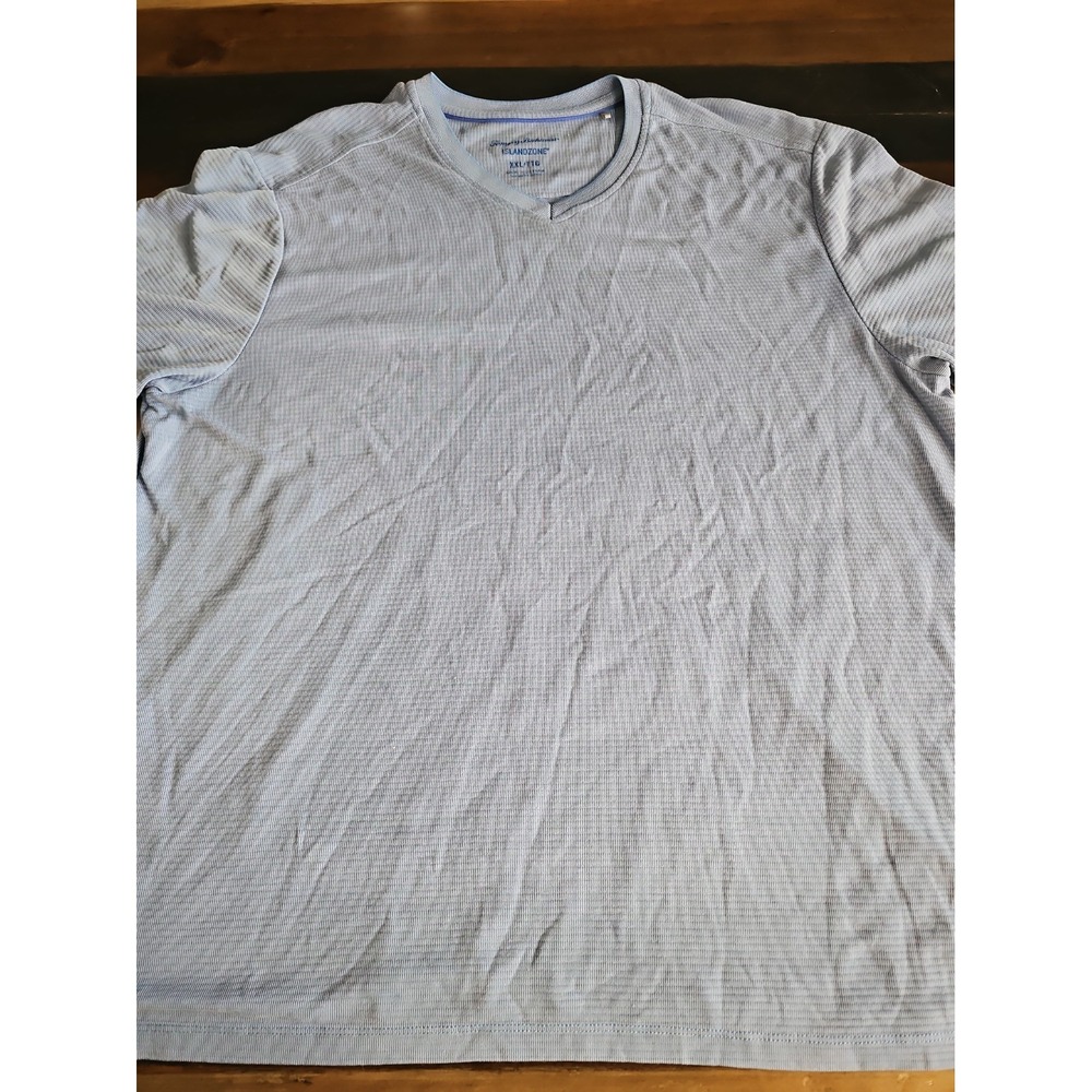 Tommy Bahama IslandZone Men's XXL Blue V-Neck Performance Tencel Coolmax 0091